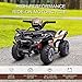 Kids ATV Four Wheeler Ride on Car, Motorized Quad, 6V Battery Powered Electric Quad with Songs for 18-36 Months, Black