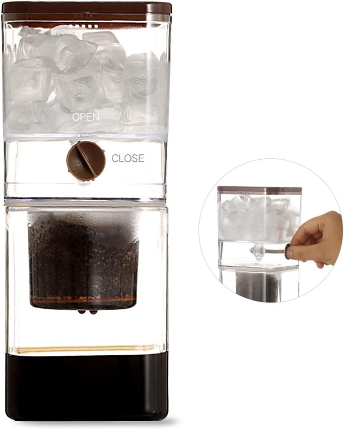 Cold Brew Coffee Ice Coffee Maker Espresso Coffee Drip Pot Household Detachable 500ML Plastic Glass Cold Brew Coffee Bottle Café Maker