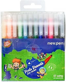 Canetinha Hidrográfica, Newpen, Colore, 12 cores