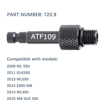 Transmission Fluid ATF Fill Adapter Replacement for Mercedes Benz 722.9 ATF Fill Transmission Automatic Fluid Oil Filling FillerThread M12 x 1.5