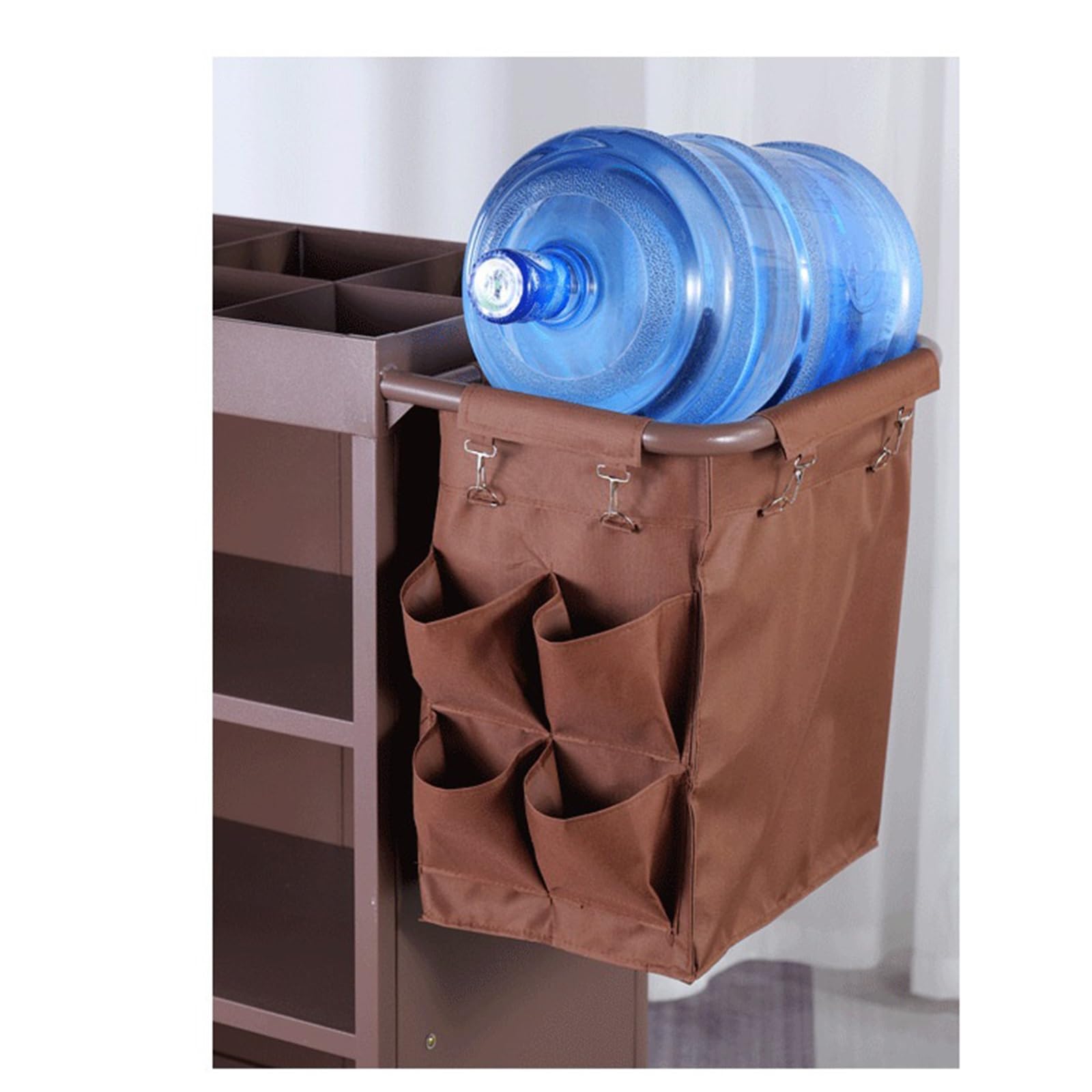 Produktbild von Zimmerservicewagen Aus Edelstahl, Multifunktionaler Reinigungswagen Für Hotels – 3 Ablagen, PP-Material, 100 Kg Tragkraft, 4 Rollen Mit Bremsen