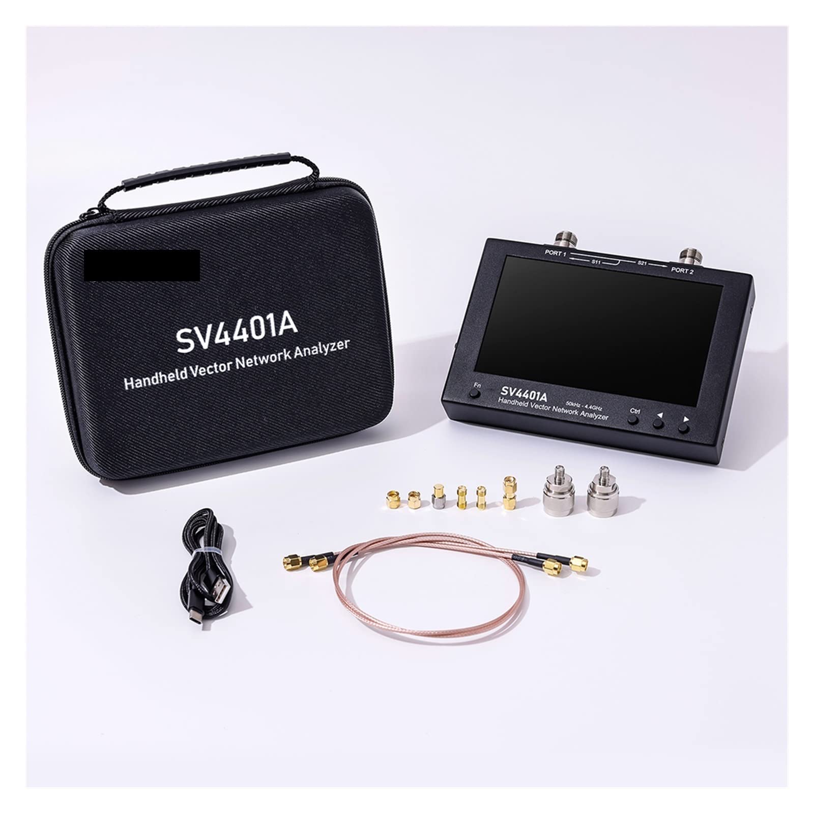 Analizador de espectro, Analizador de antena red vectorial NanoVNA VNA LCD táctil SV4401A 7 pulgadas, 50 KHz-4,4 GHz, UHF, HF, VHF, SWR, 100db, versión actualización dinámica