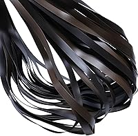 Vista 21 de Queenbox Ratán sintético plano de 0.3 pulgadas x 196.9 pies, material de reparación de silla de mimbre de plástico sólido para muebles de mesa