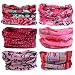 Oureamod Wide Headbands for Men and Women Athletic Moisture Wicking Headwear for Sports,Workout,Yoga Multi Function (Pink series)