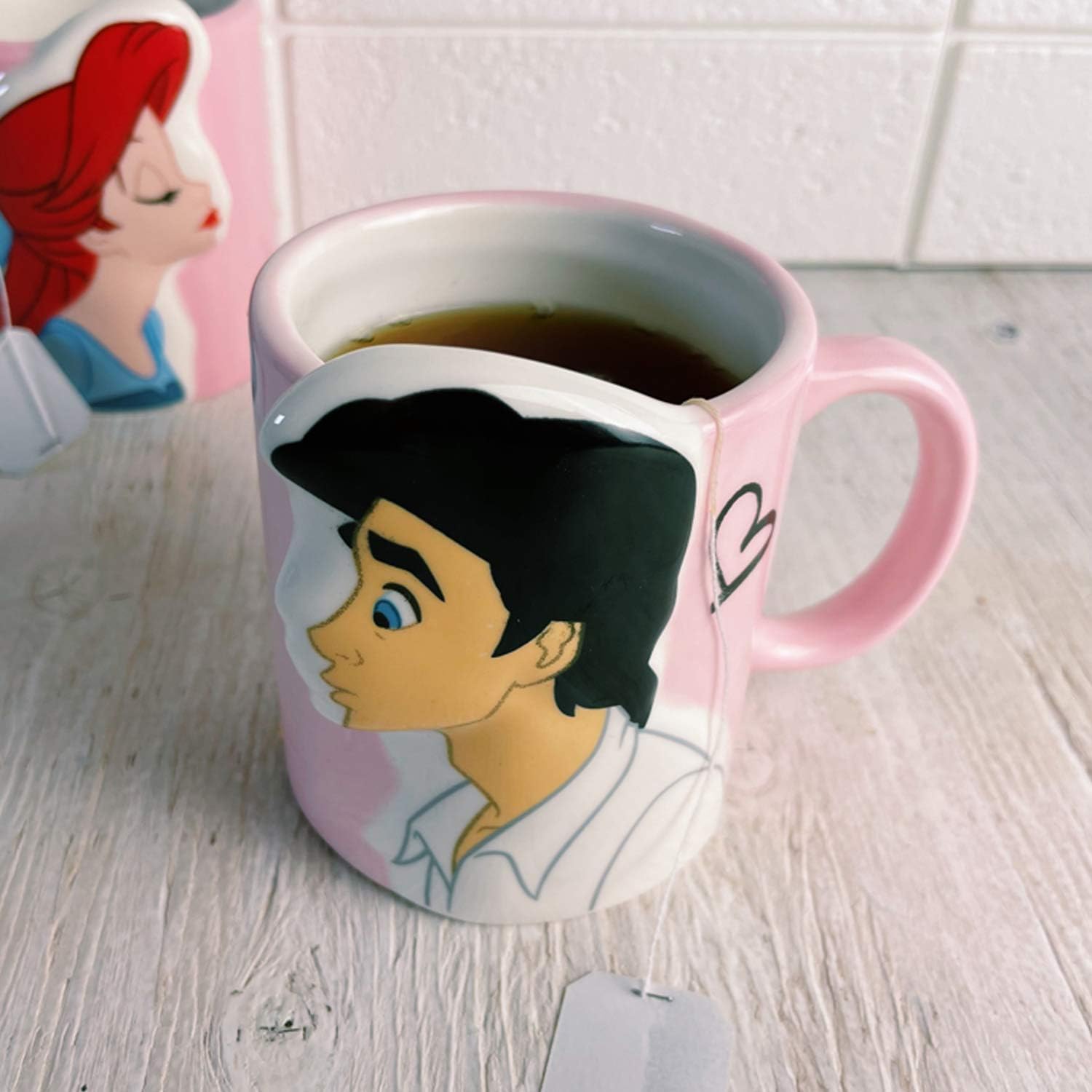 Sunart Disney "Little Mermaid" Ariel & Prince Eric Kiss Pair Mug 10.1 fl oz (300 ml) SAN2473