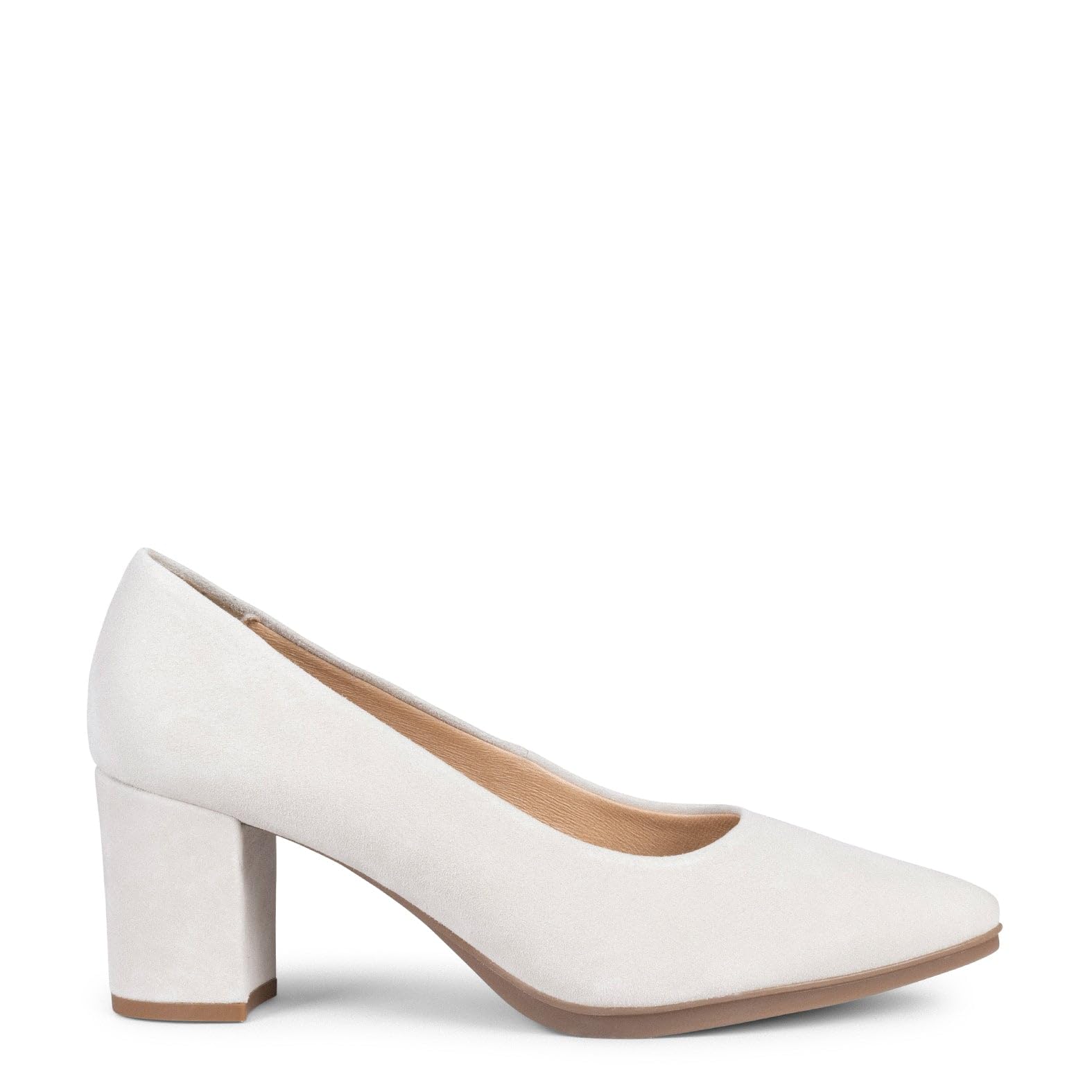 miMaO. Zapatos de Mujer tacón Ancho en Piel de Ante. Plantilla de Gel. Diseñado y Fabricado en España