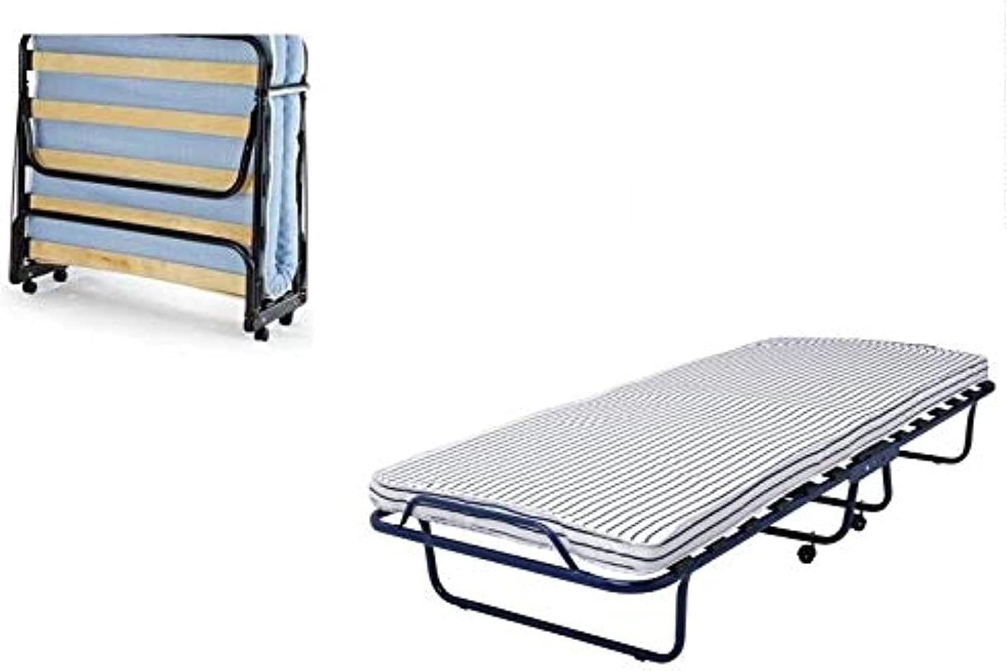 Roll Away Bed with Castors (80 x 190cm, Multicolor)