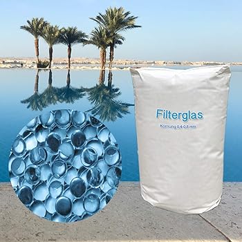 25 KG MEINPOOL24.DE FILTERGLAS FILTERGLASKUGELN 0,4-0,8 MM GLASKUGELN ANSTATT FILTERSAND: Amazon ...