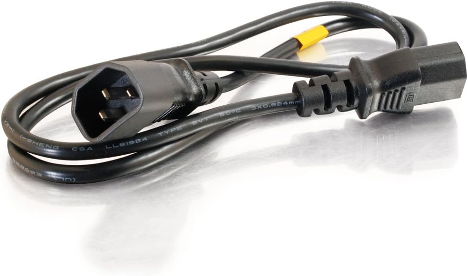 C2G Legrand C14 to C13 18 AWG Power Extension Cord, Black