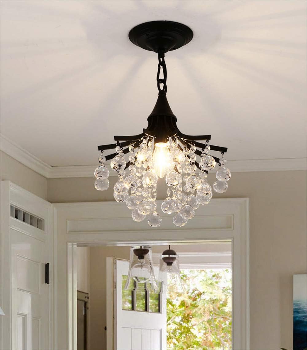 🔥 SUSUO 1 Light Modern Contemporary Crystal Chandelier Flush Mount Ceiling Light Fixture for Bedroom, Hallway, Bar, Kitchen, Bathroom - W11 x H12.5 Suреr Brаndѕ SUSUO 1 Light Modern Contemporary Crystal Chandelier Flush Mount Ceiling Light Fixture for Bedroom, Hallway, Bar, Kitchen, Bathroom - W11 x H12.5