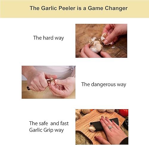 Maxracy - Juego de 2 peladores de silicona fácil de enrollar, útil herramienta de cocina sin olor a ajo (rojo, negro)