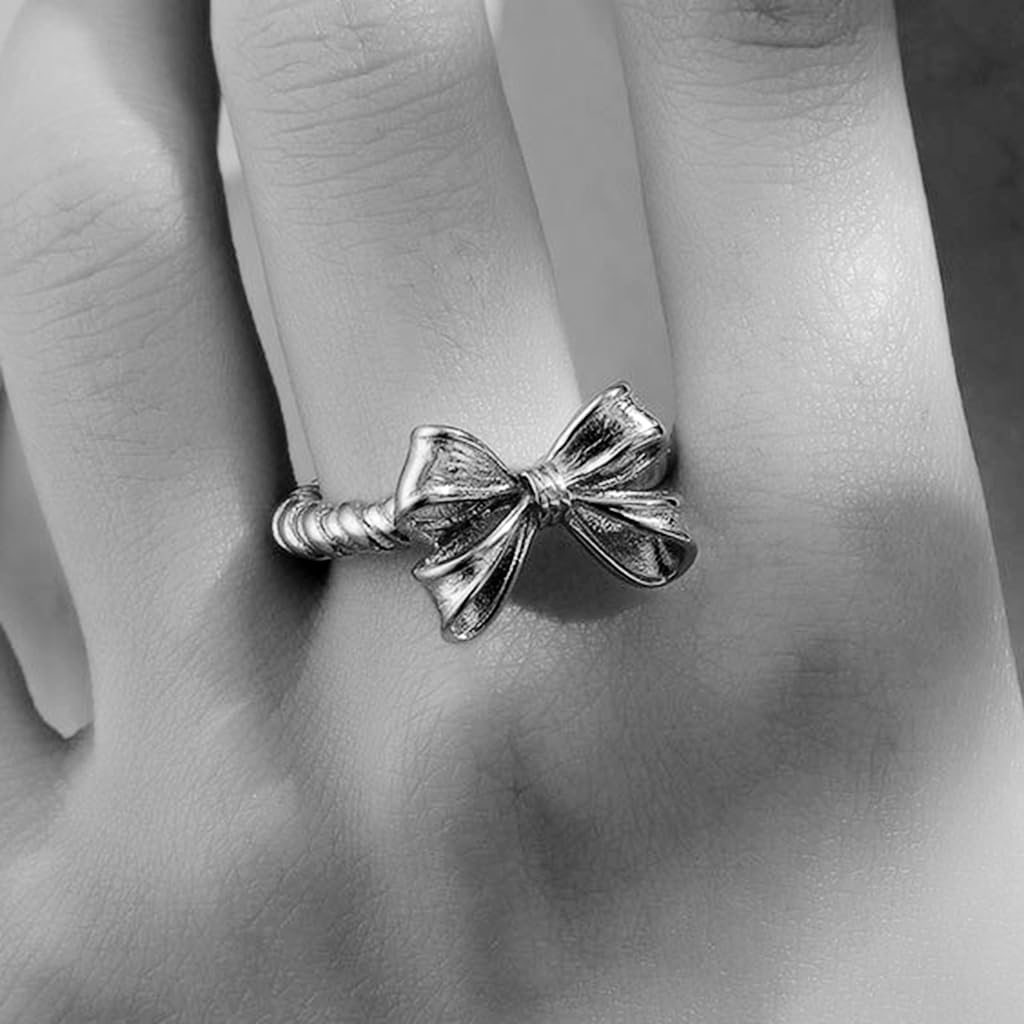 Jude Jewelers Stainless Steel Braided Rope Style Band Bowtie Butterfly Wedding Engagement Proposal Promise Statement Ring