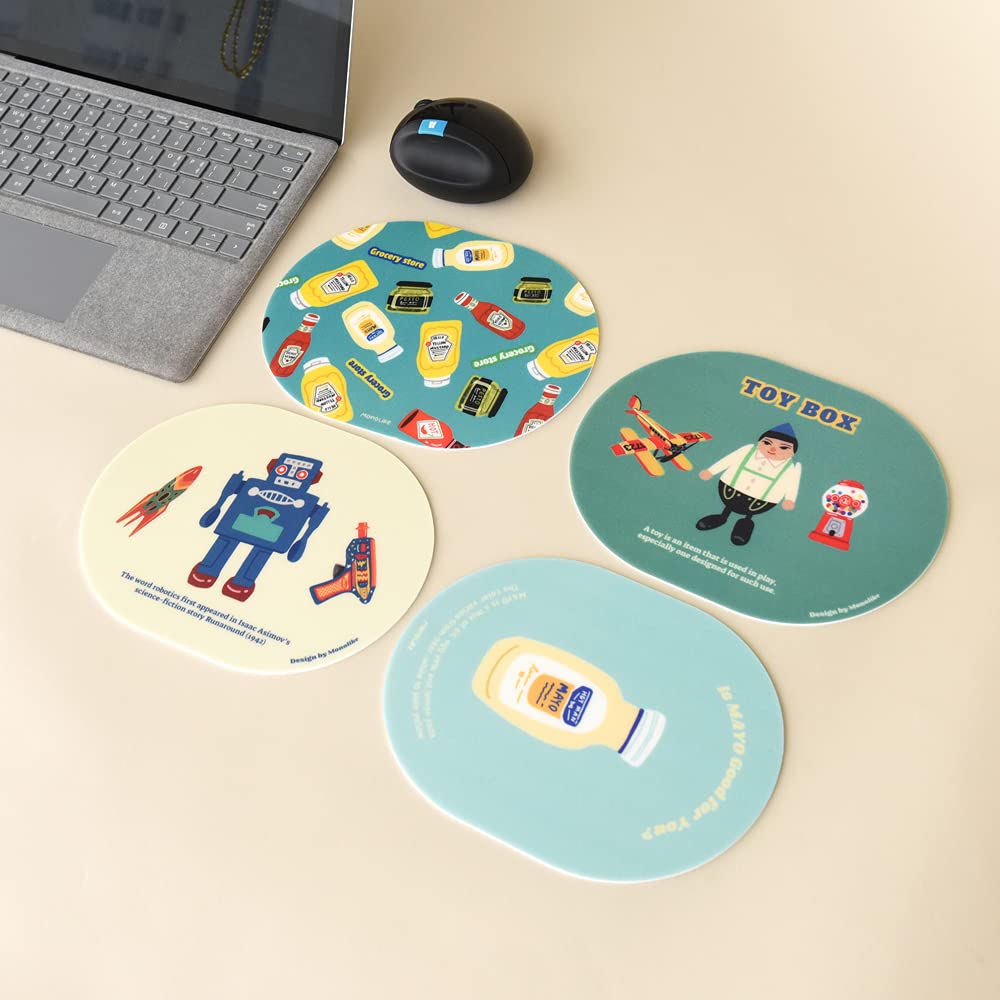 Amazon.co.jp: モノライク レトロ マウスパッド Retro - 4セット