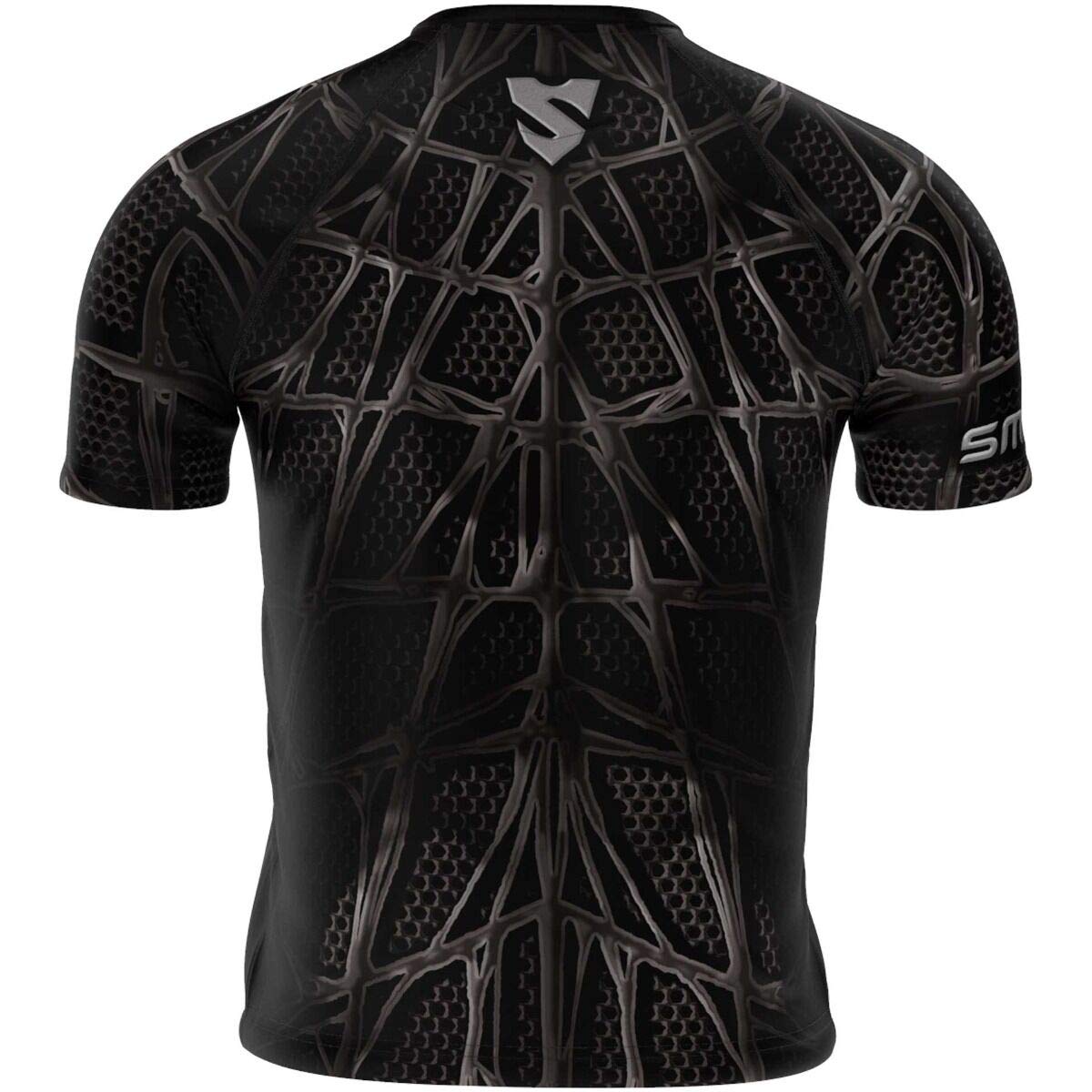 SMMASH Sportiva t-Shirt Uomo Manica Corta, Maglia Termica Uomo, Palestra, in Esecuzione, Traspirante e Leggero, Materiale Antibatterico, Prodotto nell'Unione Europea