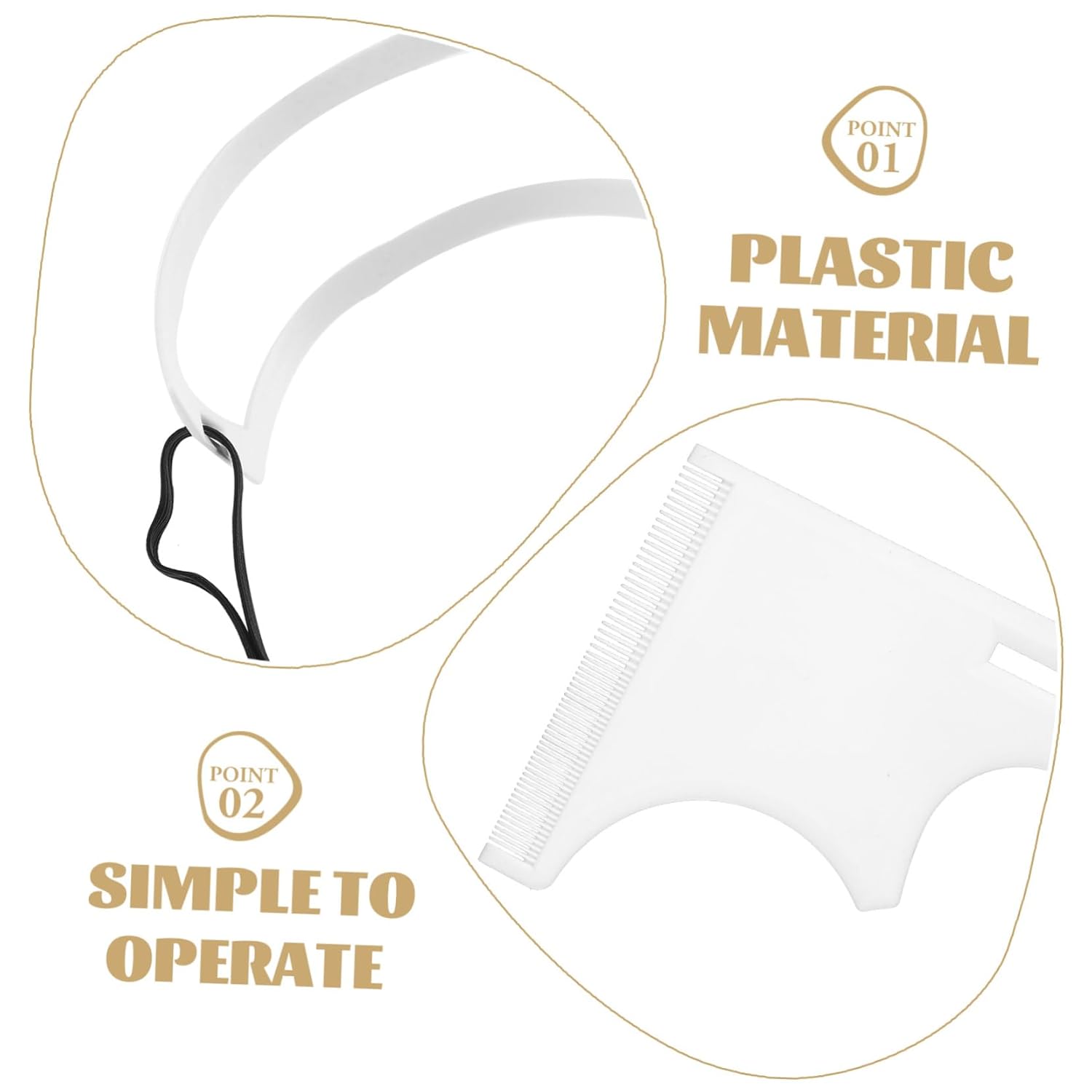 Beard Accessory Hairline Shaping Tool Beard Shaper for Men Guide Shaping Template Brush Random Color