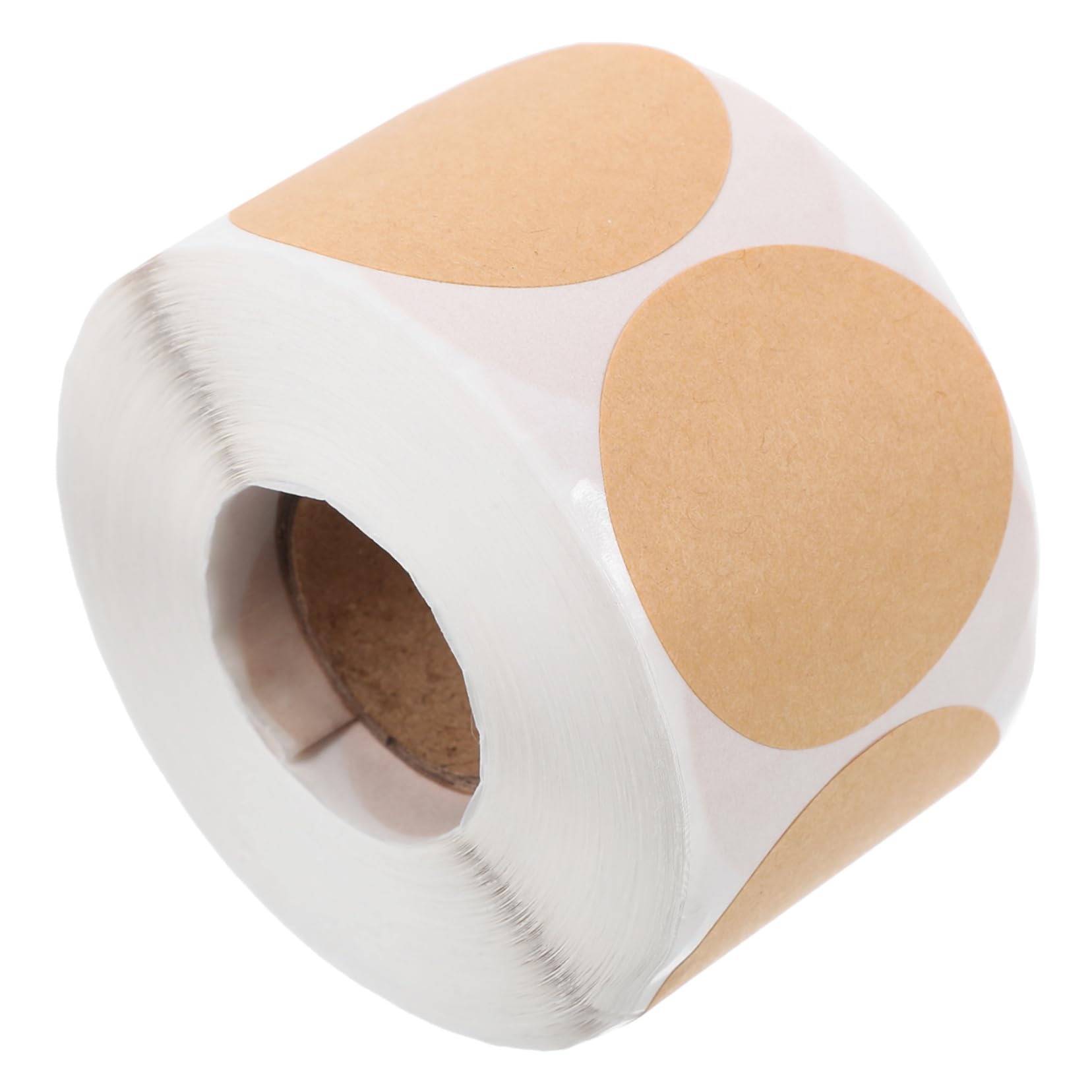 DOITOOL 5 Etichette Adesive Rotonde Kraft Adesivi Vuoti per Organizzazione e Decorazione per Barattoli Regali e Hobby e