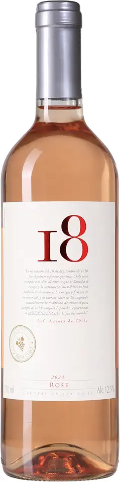 18, Vinho rosé, Syrah, Chileno, Viña de Aguirre, 750ml