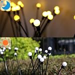 Lampes solaires extérieures étanches, 4 Éclairage solaire de basculement du vent 8 LED Lumières de lucarne, lumières de jardin solaire Décor pour la pelouse de triage Patio Pathway Party Mariage Décoration de Noël d'Halloween (blanc chaud)
