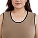 Women's Plus Size Fleece-Lined Belly-Warming Thermal Tank Top, Fits 40kg to 100kg (US, Alpha, 6X-Large, Big, Regular, Black+Black)