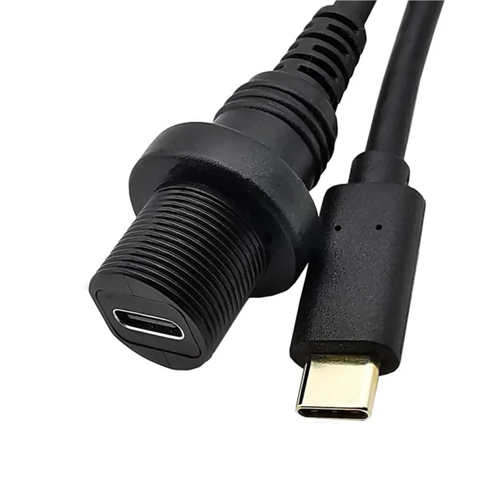 Wodoodporny kabel USB-C IP67 30cm, typ c 3.1 IP 67 męski na żeński, montaż panelowy, wodoodporne przedłużenie złącza