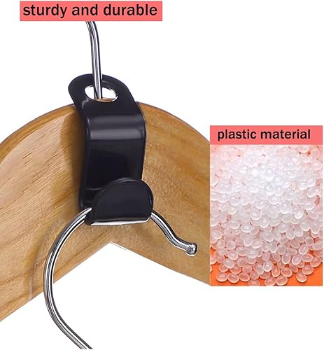Miniatura 7 de 50 ganchos para colgar ropa, ganchos de plástico en cascada, ganchos extensores de conexión, ganchos de conexión para ahorrar espacio, para armario,