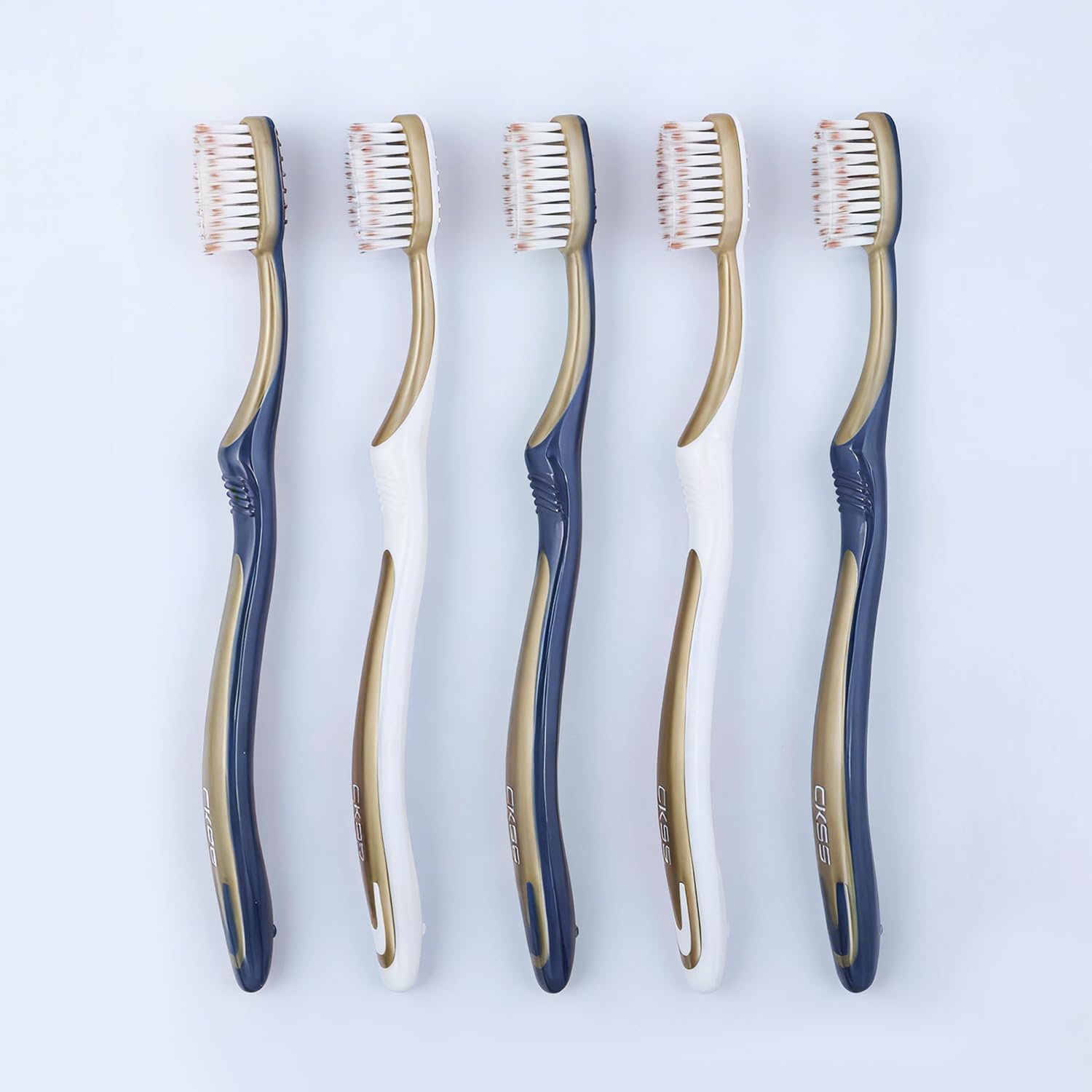 Adult Toothbrush Deep Stain Remover, 5 Count (Pack of 1) Soft Toothbrushes, Removes Surface Stains, Deep Reach, Removes Stains Tooth Brush, Whitens Teeth