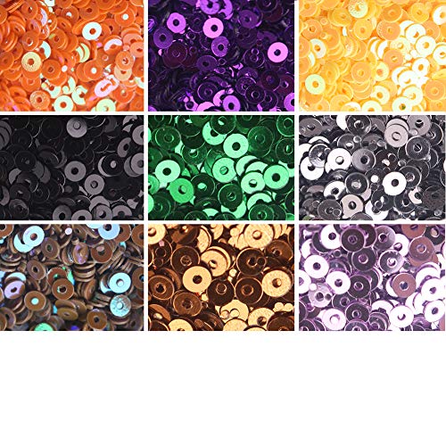 3mm Mini Tiny Flat Sequins Black Gold Colors 17500pcs Loose Sequins for Embroidery, Applique, Arts, Crafts and Embellishment - Thumbnail 2