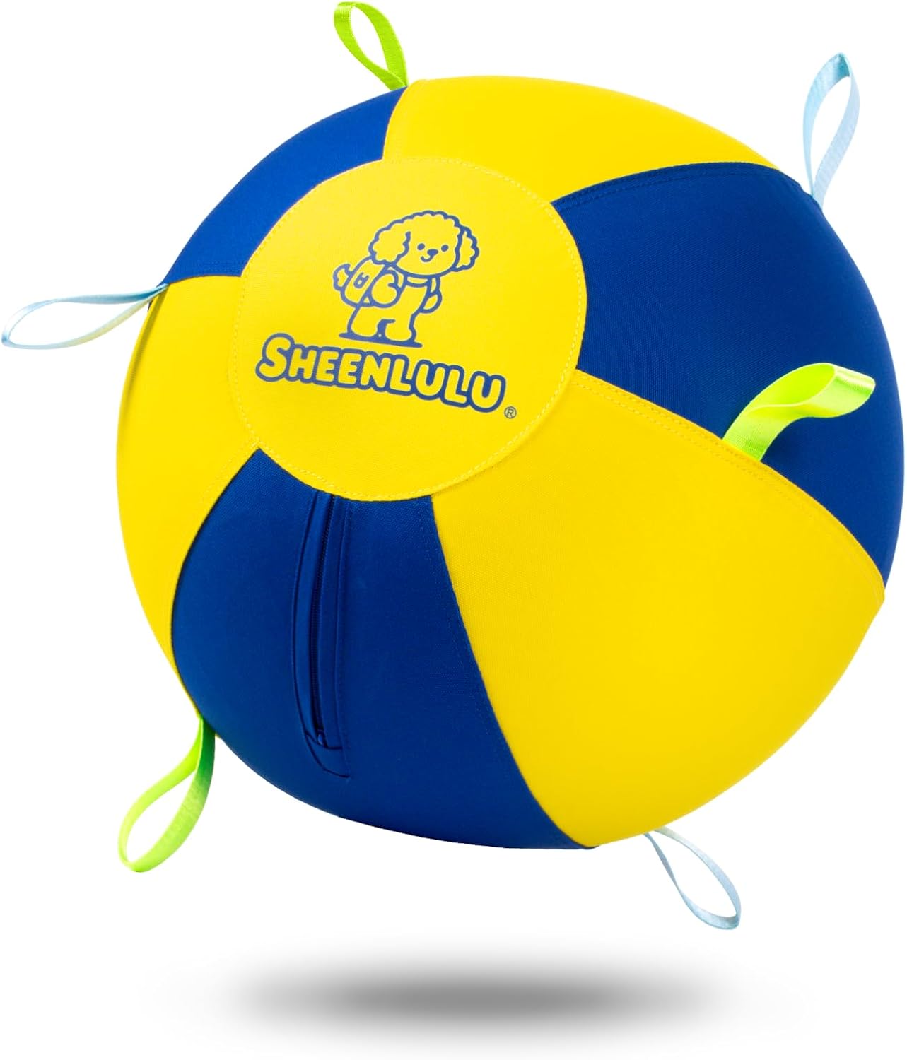 18" Herding Ball for Dogs with Straps & Training Whistle | Tough Tabs | Heavy-duty 1200D Oxford Cover | Easy Chase & Tug | For Medium to Large Breeds | Interactive Outdoor Play