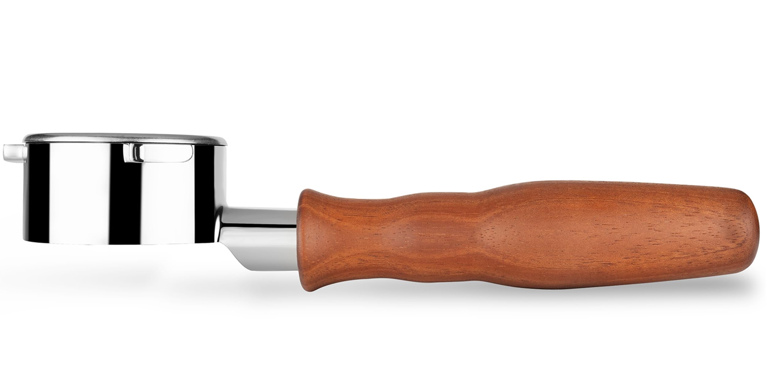 LILQ Espresso 54mm Bottomless Portafilter - Compatible with Multiple Breville 54mm Machines - Includes Filter Basket (Mahogany)