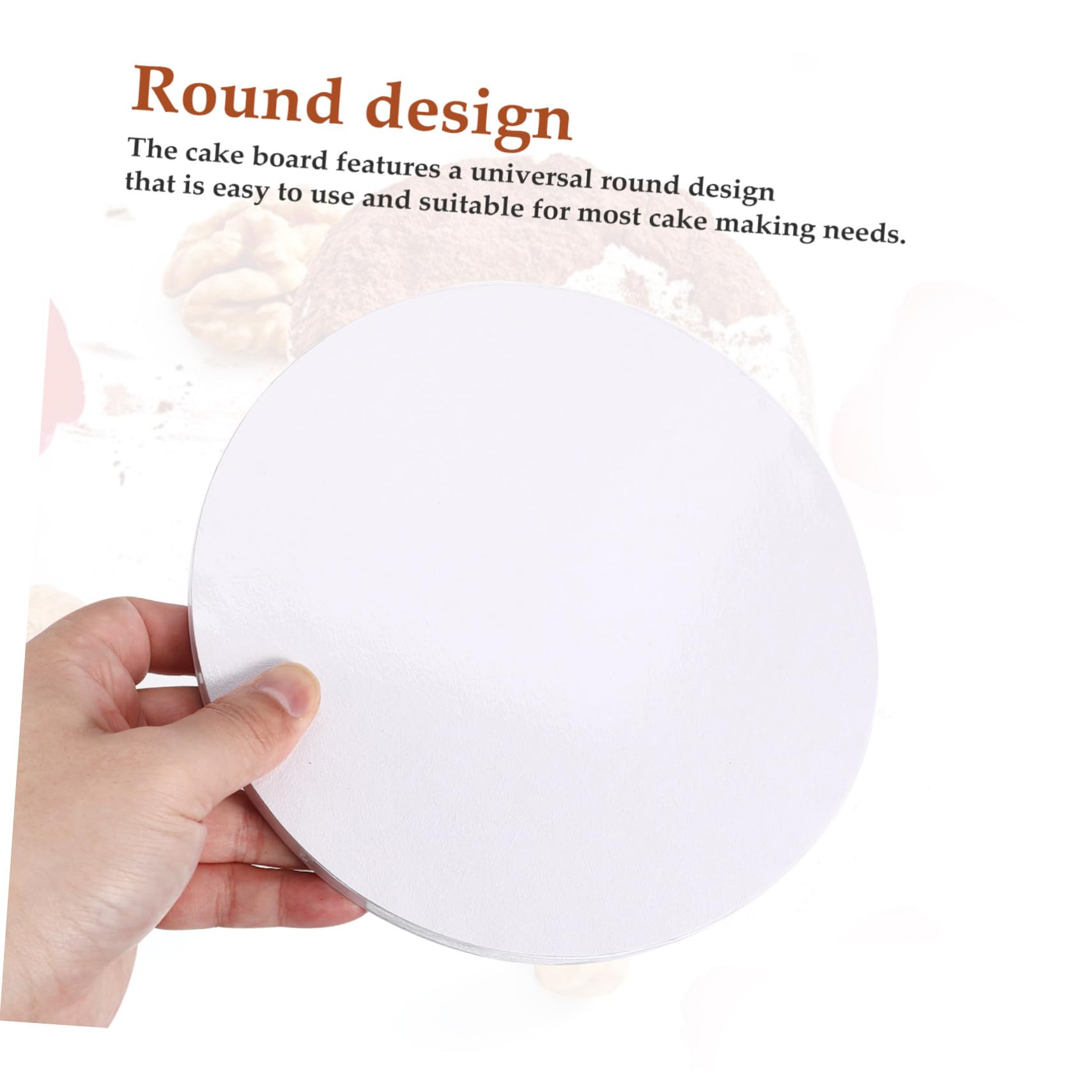 6 Stück Runde Cake Boards Stabile Karton Kuchenböden aus Wellpappe Extra Dicke Tortengrundlage für Schwere Torten und Einfachen Transport