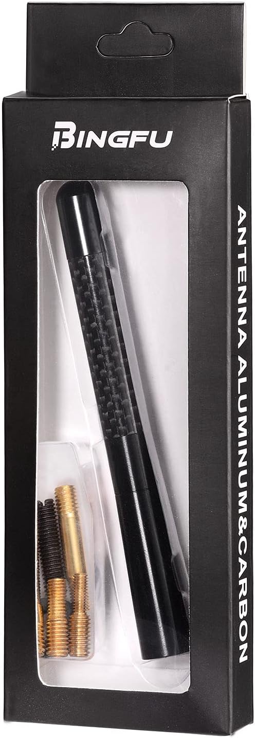 Bingfu Vehicle Antenna Mast Carbon Fiber Car Truck Antenna Replacement