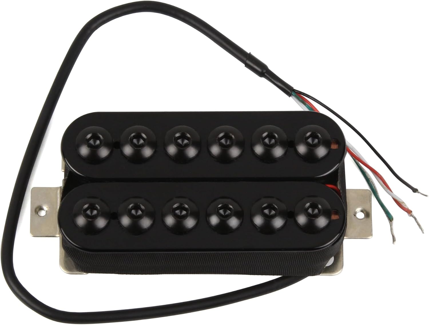 FLEOR Invader Style Guitar Humbucker Pickups High Output Ceramic Bridge Pickup for Electric Guitar Parts,Black