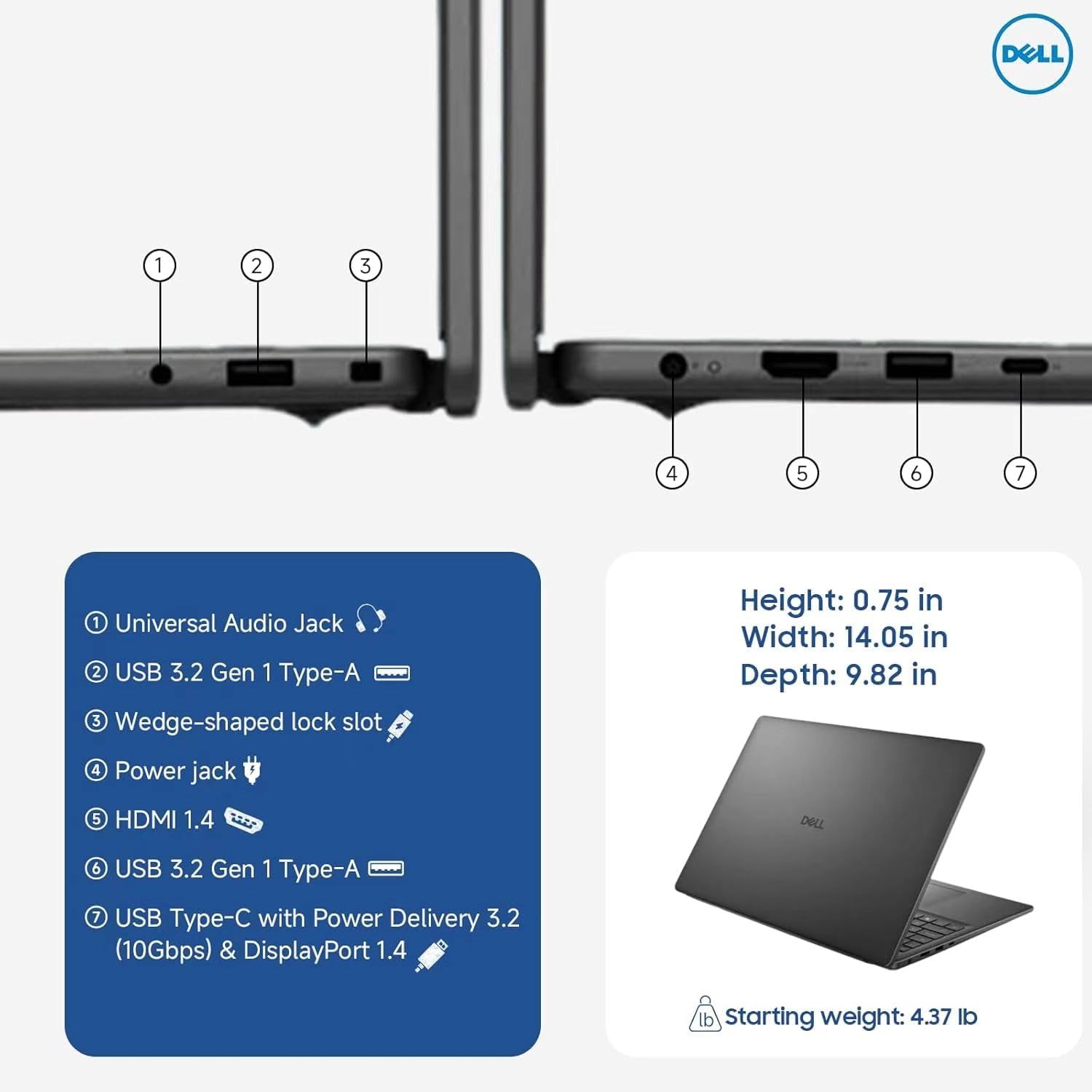 Dell Business-Class 16" Touchscreen Laptop, Intel 10-Core 7 150U (up to 5.4 GHz), 16" FHD+ 300-Nits, 16GB DDR5, 512GB SSD, Wi-Fi 6, Backlit KB, Copilot AI, Windows 11, w/o Earphone