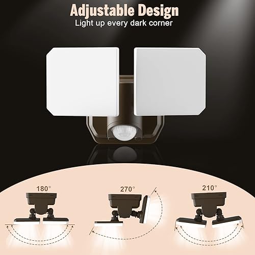 Miniatura 6 de Luz de seguridad con sensor de movimiento alimentada por baterías, 5000K 1000LM de alto brillo, duración de la batería de 6 meses, instalación sin