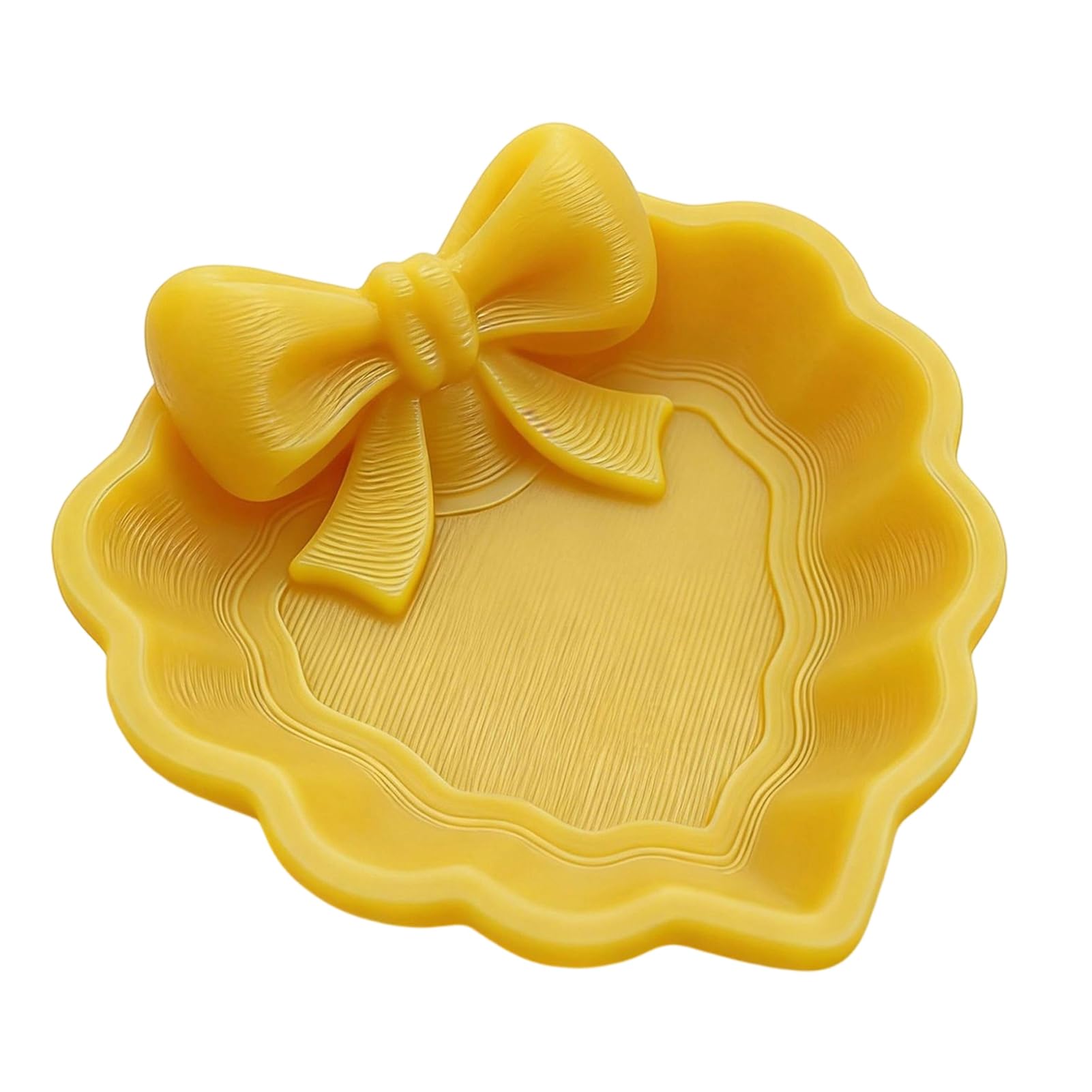 Glifora 3D Printed Bow Jewelry Tray - Heart Shape Ring Dish, Entryway Table Trays, Decorative Trinket Dish, Jewelry Organiser Tray for Rings, Necklaces, Bracelets and Keys