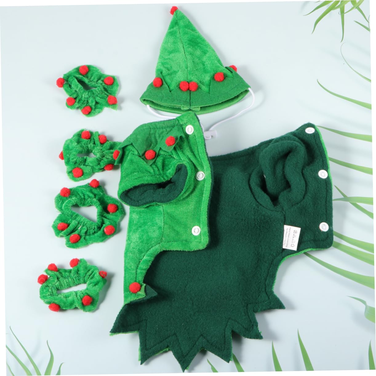 HMJGDHX 2 Set Costume da Animale Domestico di Natale Animale Domestico Mantello Natalizio Accessori per Cuccioli di Cane Costume Cosplay Vestiti da Festa Panno per Cani Abiti da Festa Design Adorabile