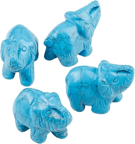 Vista 12 de Nupuyai Estatua de elefante de cristal curativo tallada a mano, escultura de escultura, manualidades, 1.5 pulgadas, opalita