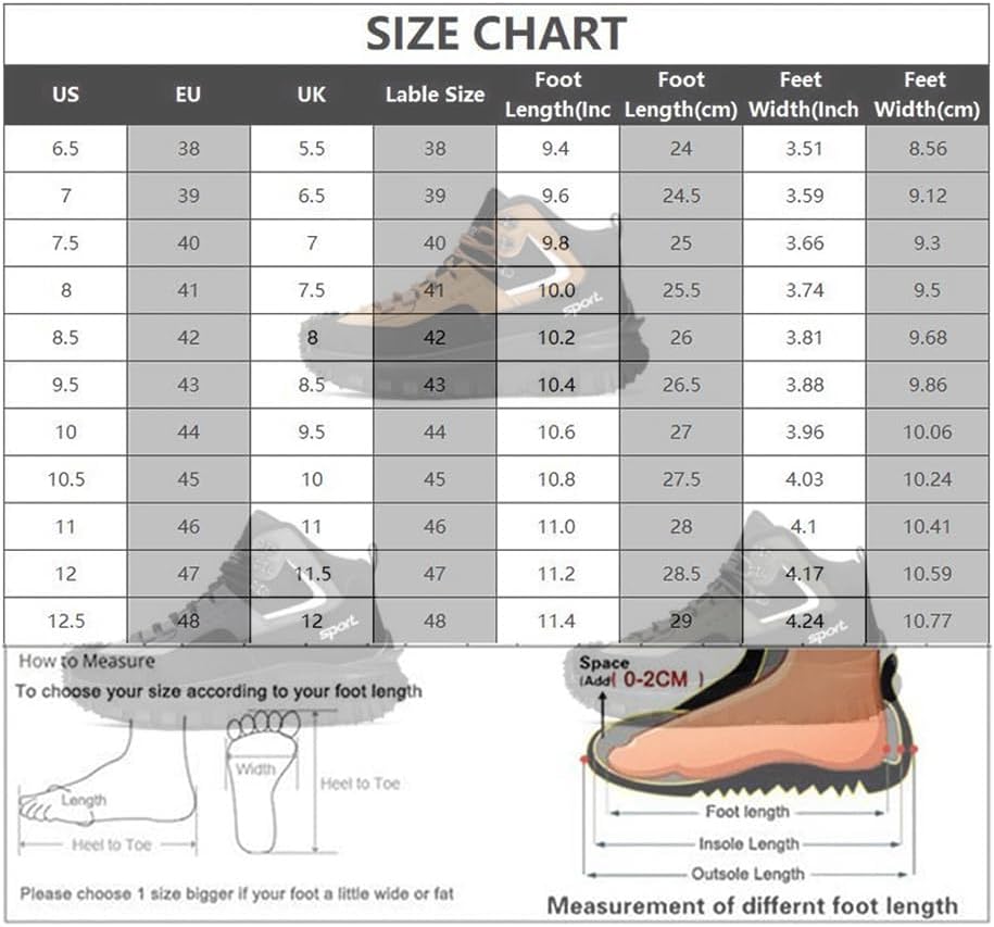 Men's Large-Size Hiking Shoes - Safety Work Orthopedic Hiking Boots - Lightweight Low Top Casual Shoes - for Walking & Hiking Breathable Comfortable