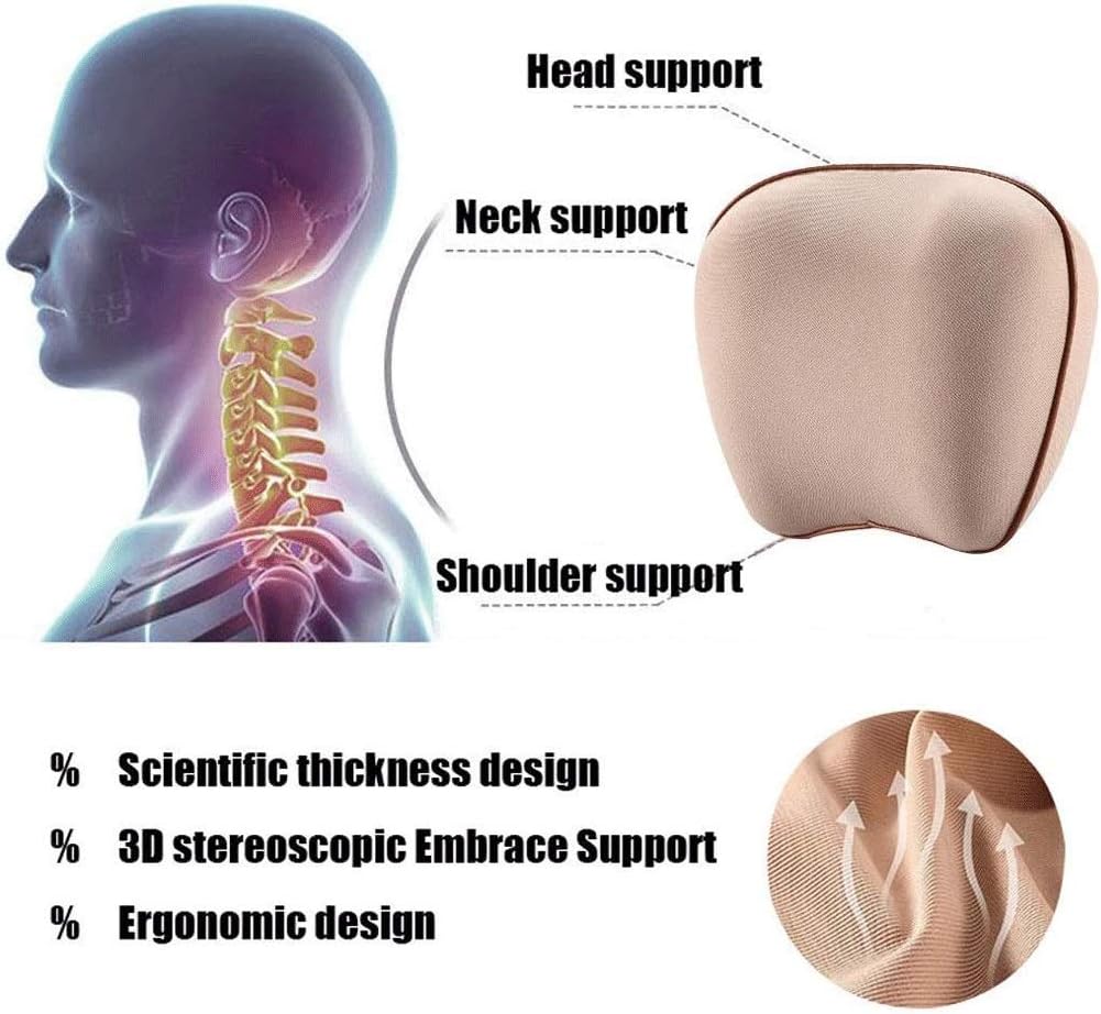 JSEIAJB Car Headrest Pillow Memory Foam - Neck Pillow Support for Driving Adjust Height