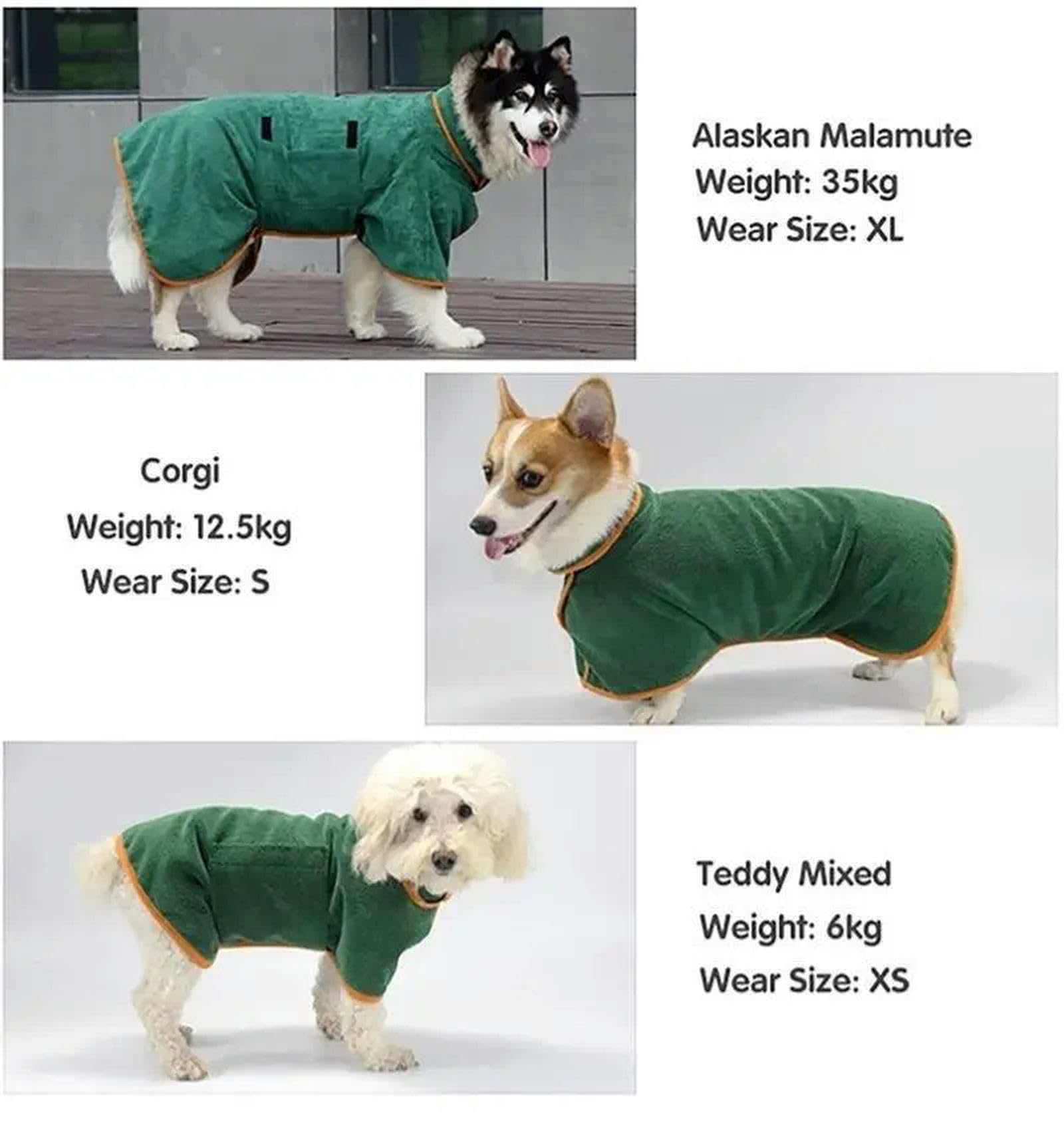 Pain De Bain pour Chien Serviette De Bain pour Chiens Super Absorbant De Bain Serviette De Bain Enveloppe Rapide Microfibre Robe Dog Mabier Serviettes De Chien pour Les Chiens De Séchage