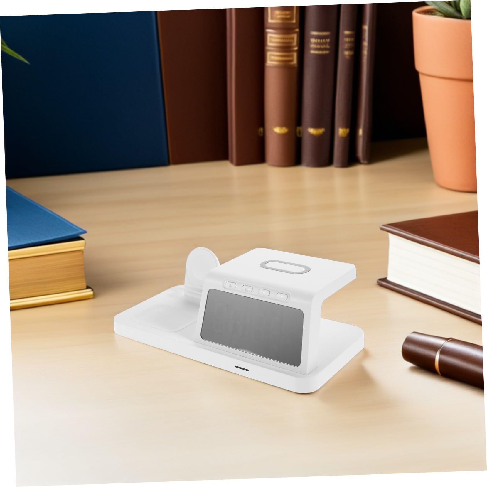 jojofuny 15w Caricatore Wireless da Tavolo Dock di Ricarica Multi-dispositivo Stazione di Ricarica Rapida Compatibile con Vari Smartphone Design Elegante per Scrivania o Comodino