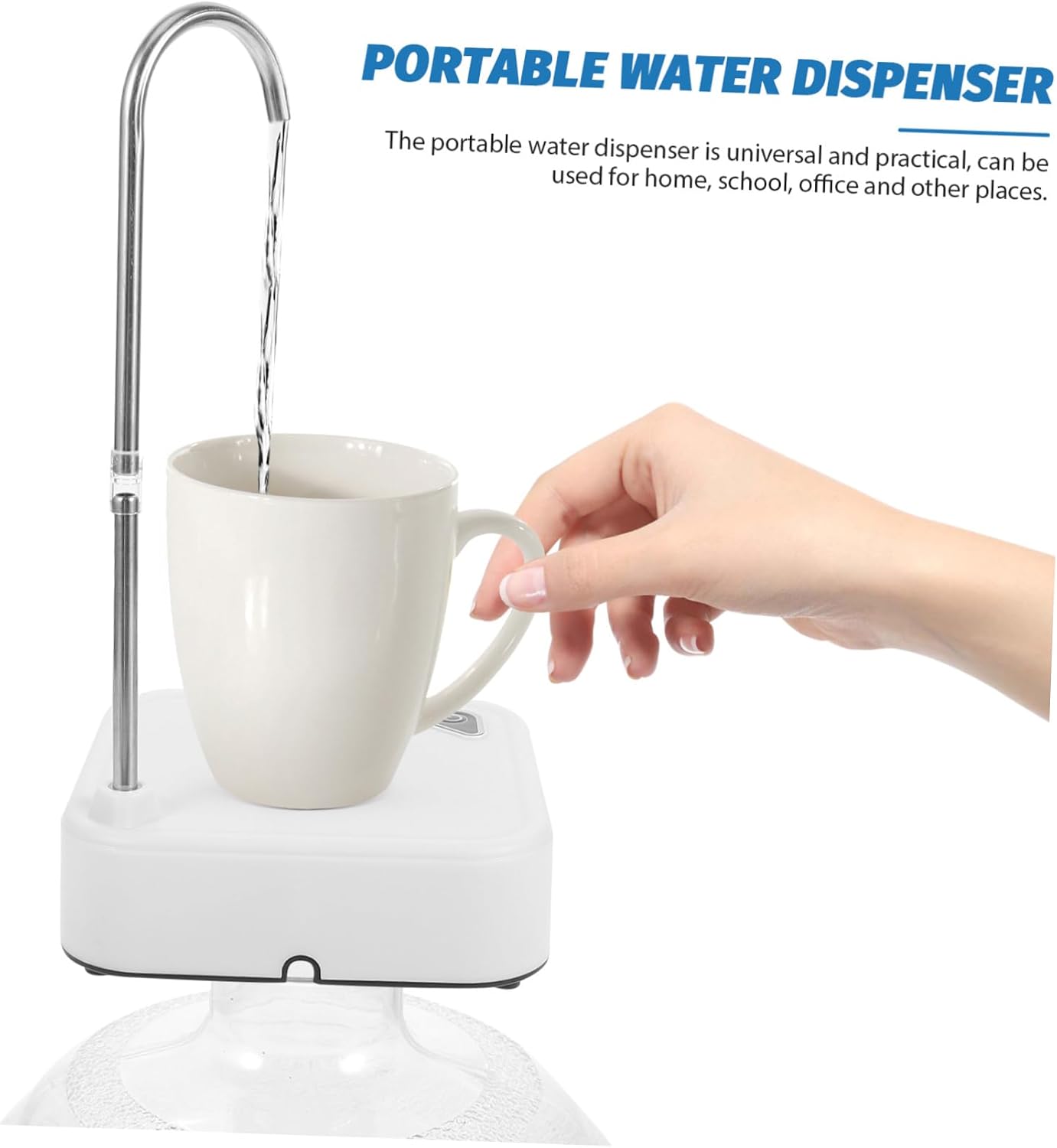 LIFKOME Electric Water Dispenser Pump for Bottled Water Intelligent Desktop Pump Portable Household Dispenser Durable Material for Home Office Use