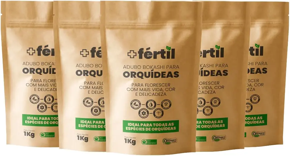 Com com 5 Adubos Bokashi Para Orquídeas 1 Kg