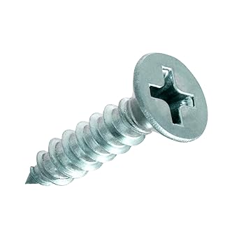 Rok Hardware #6 x 5/8" Flat Head Phillips Deep Thread Wood Screws Nickel Zinc Finish - Super Value 100 Pack