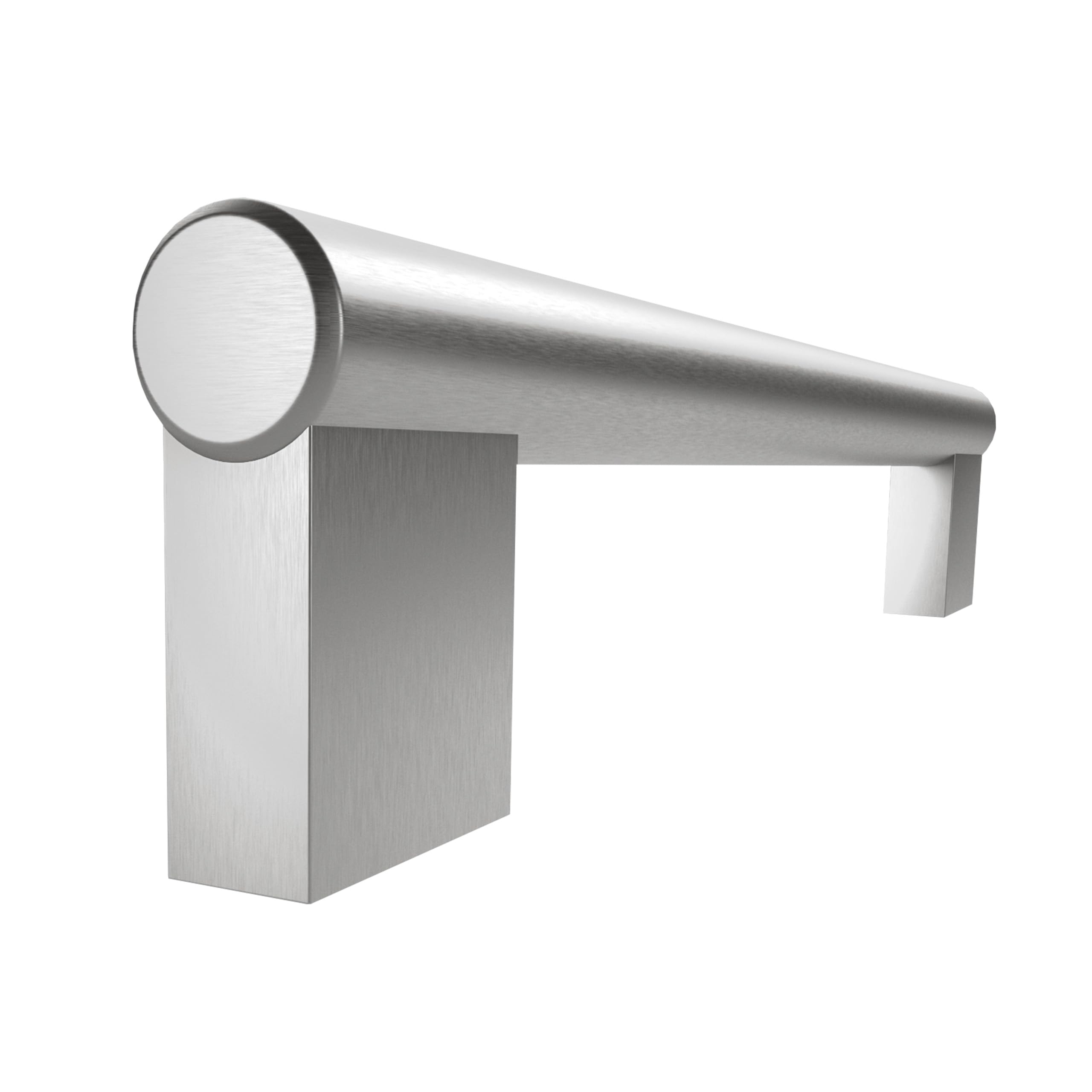 SOTECH 10x Stangengriffe G4 BA 492mm Edelstahloptik Griff-Ø 14mm | Möbelgriff-Länge: 509 mm, Relingriff-Höhe: 38 mm, Küchengriff-Sockel: 25 x 10 mm