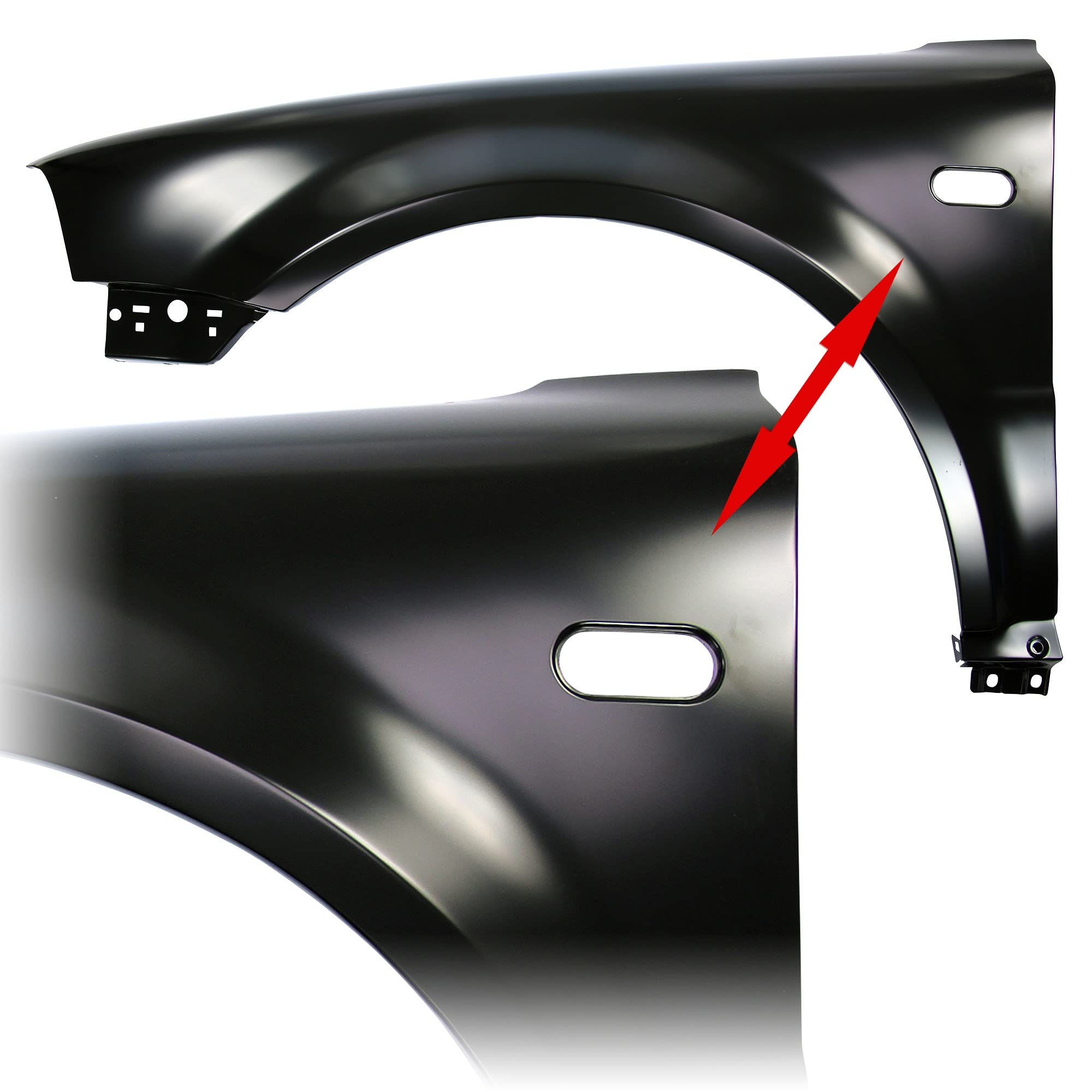 BESTPRICE 1x Kotflügel vorne links mit Blinkerloch Kompatibel mit VW PASSAT B5.5 (3B3), PASSAT B5.5 Variant (3B6)