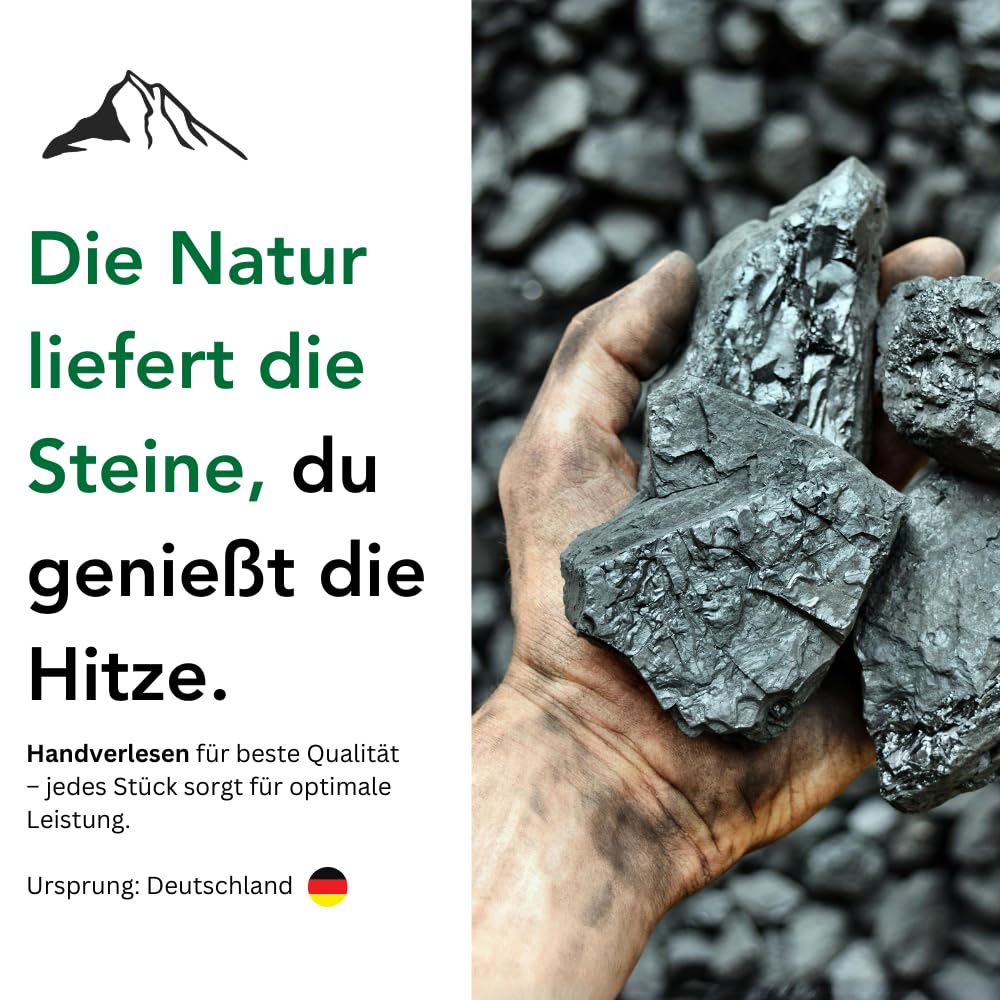 HarzStone Pierres de sauna 20 kg – Chaleur parfaite, chauffage rapide et facile à empiler | Pour tous les poêles de sauna (bois et électrique) | Sélectionné à la main (diabase de 80 à 120 mm)