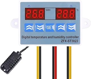 XH-M452 Digital Thermostat Humidity Controller STC-3028 Egg Incubator Temperature Thermometer 10A Hygrometer Control 12V 220VAC (Color : ST3022 110-220VAC)