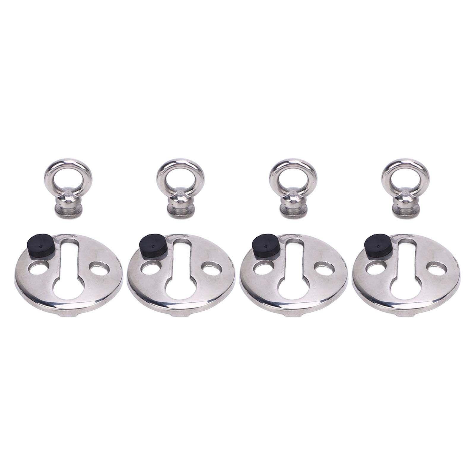 Clip a Sgancio Rapido per Parabordi Barca, Ganci Appendiabiti in Acciaio Inox 316 Lucidato per Corde Inferiori a 10,4 mm (Confezione da 4)