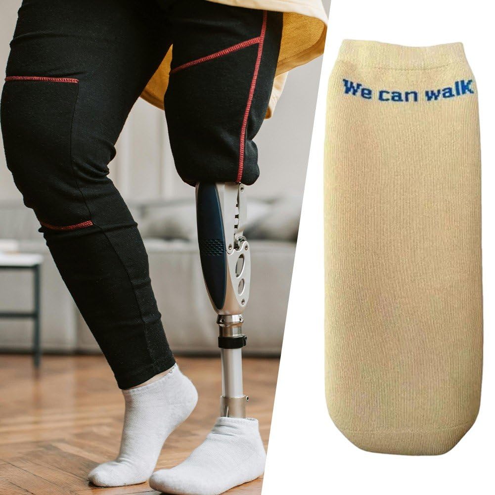 Calcetín para Prótesis De Miembro por Debajo De Rodilla, Calcetín Elástico De Algodón para Muñón para Amputados, Funda para Pantorrilla Y Soporte De Pierna para Práctica Y Uso Doméstico.